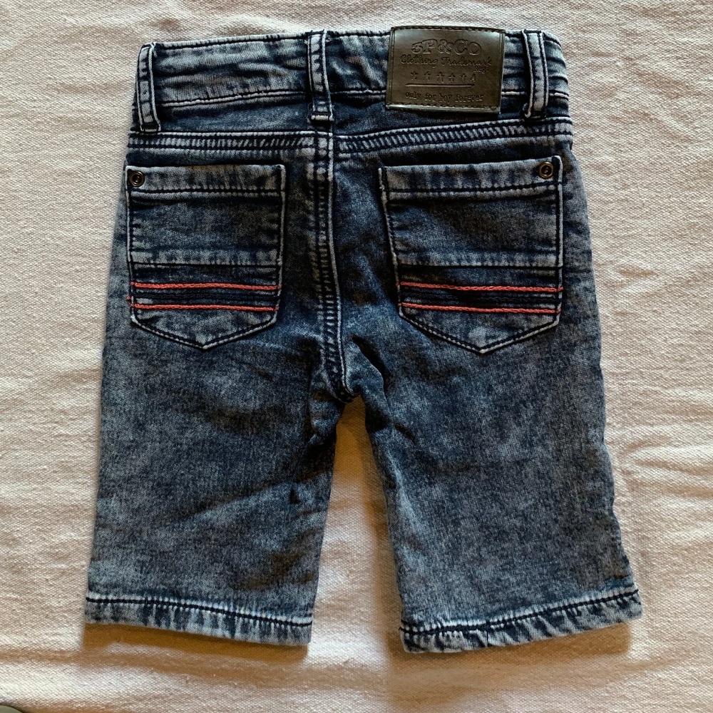 Toddler Boy's 3Pommes Blue Denim Shorts  2 - 3